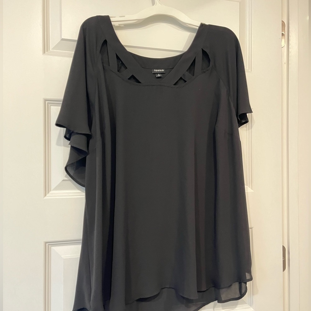 Torrid black dressy top